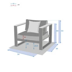 Fauteuil De Salon Emperia Graphite Hespéride -Accueil Décoration Boutique fauteuil de salon emperia graphite hesperide 3