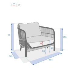 Fauteuil Extérieur 1 Place Deona Acacia Hespéride -Accueil Décoration Boutique fauteuil exterieur 1 place deona acacia hesperide 5
