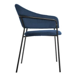 Fauteuil Velours Bleu Siron Atmosphera -Accueil Décoration Boutique fauteuil velours bleu atmosphera 3