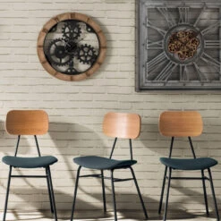 Horloge D58 Mécanisme Bois Et Métal Atmosphera -Accueil Décoration Boutique horloge d58 mecanisme bois et metal atmosphera 1 3