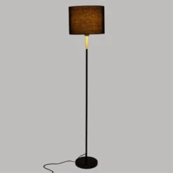 Lampadaire Droit Jule Noir Et Doré Atmosphera -Accueil Décoration Boutique lampadaire droit jule noir et dore atmosphera 2