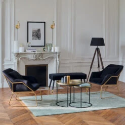 Lampadaire Trépied Runo Noir Atmosphera H 145 Cm -Accueil Décoration Boutique lampadaire trepied runo noir atmosphera h 145 cm 4