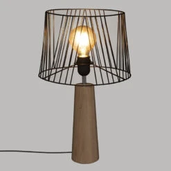 Lampe En Bois Et Métal H46 Joe Atmosphera 8 Lampe En Bois Et Métal H46 Joe Atmosphera -Accueil Décoration Boutique lampe en bois et metal h46 joe atmosphera 2