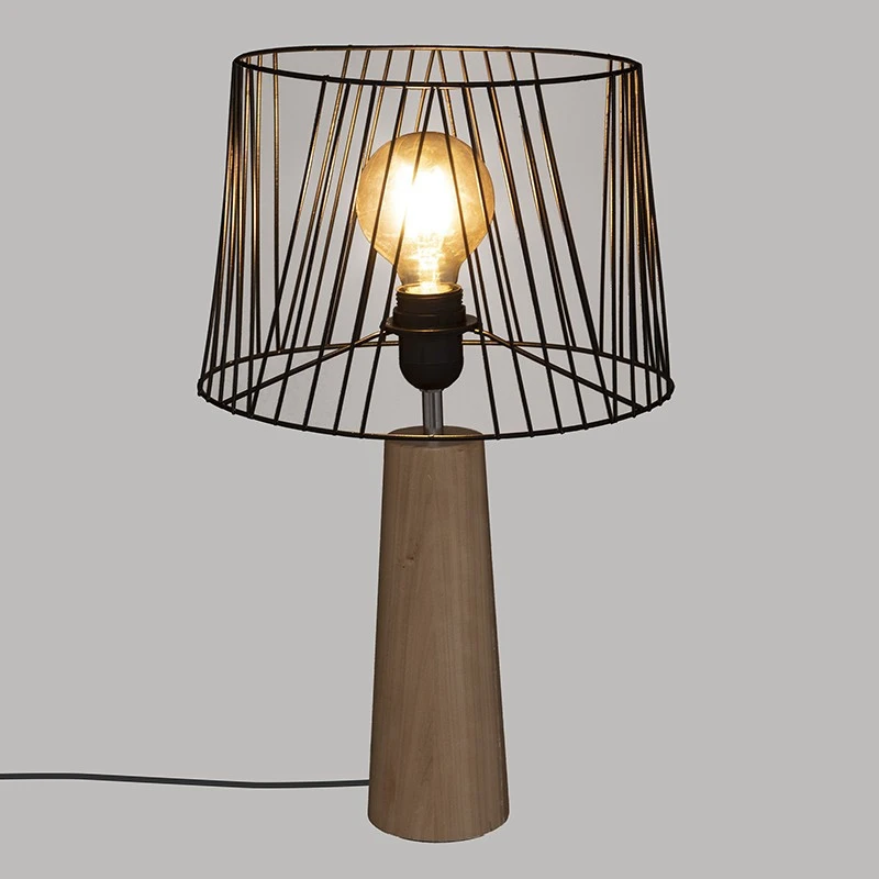 Lampe En Bois Et Métal H46 Joe Atmosphera 5 Lampe En Bois Et Métal H46 Joe Atmosphera – Image 3