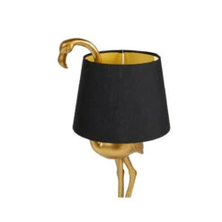 Lampe En Résine Dorée Domingo Flamant Rose Ostaria -Accueil Décoration Boutique lampe en resine doree domingo flamant rose ostaria 2