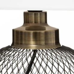 Lampe Grille Emie Noir Et Blanc Atmosphera 7 Lampe Grille Emie Noir Et Blanc Atmosphera -Accueil Décoration Boutique lampe grille emie noir et blanc atmosphera 1