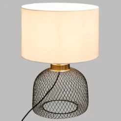 Lampe Grille Emie Noir Et Blanc Atmosphera 8 Lampe Grille Emie Noir Et Blanc Atmosphera -Accueil Décoration Boutique lampe grille emie noir et blanc atmosphera 2