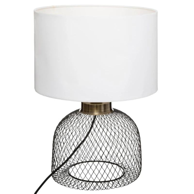 Lampe Grille Emie Noir Et Blanc Atmosphera 3 Lampe Grille Emie Noir Et Blanc Atmosphera