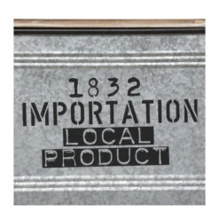 Lot De 3 Malles Métal Gris Plateau Bois Atmosphera -Accueil Décoration Boutique lot de 3 malles metal gris plateau bois atmosphera 1 7