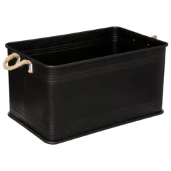 Lot De 3 Malles Métal Noir Plateau Bois Atmosphera 12 Lot De 3 Malles Métal Noir Plateau Bois Atmosphera -Accueil Décoration Boutique lot de 3 malles metal noir plateau bois atmosphera 4