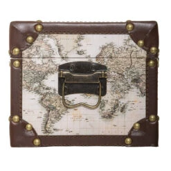 Malles Mappemonde - Lot De 4 - Atmosphera -Accueil Décoration Boutique malles mappemonde lot de 4 atmosphera 2