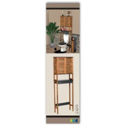 Accueil Décoration Boutique -Accueil Décoration Boutique meuble dessus wc acacia 2 portes 1 etagere 1