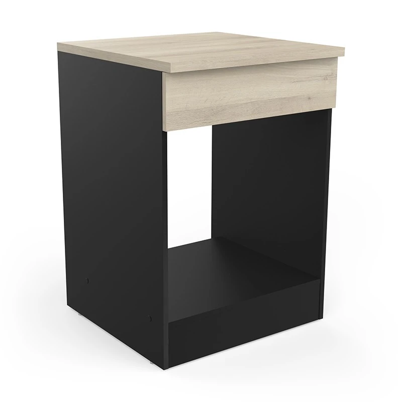 Demeyere Meuble Four 60 Cm Origan Noir Et Bois 3 Demeyere Meuble Four 60 Cm Origan Noir Et Bois