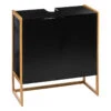 Meuble Sous Lavabo 2 Portes Noir Natureo 5Five -Accueil Décoration Boutique meuble sous lavabo 2 portes noir natureo 5five