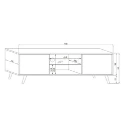 Meuble TV 2 Portes Sweden Blanc 9 Meuble TV 2 Portes Sweden Blanc -Accueil Décoration Boutique meuble tv 2 portes sweden blanc 3