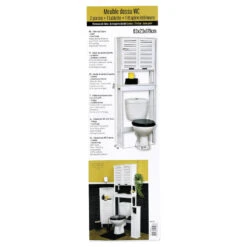 Accueil Décoration Boutique -Accueil Décoration Boutique meuble wc 1 tablette blanc 1