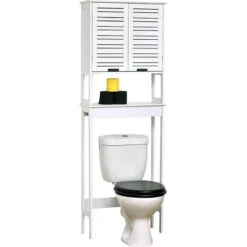 Accueil Décoration Boutique 27 Meuble WC Miami 1 Tablette Blanc