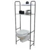 Meuble WC 2 Tablettes Pour Toilettes Noir Et Chrome -Accueil Décoration Boutique meuble wc 2 tablettes pour toilettes noir chrome