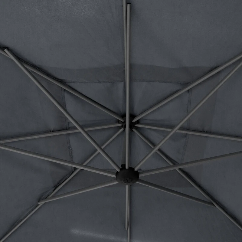 Parasol Décentré Carré Manoa Ardoise Hespéride 5 Parasol Décentré Carré Manoa Ardoise Hespéride – Image 3