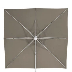 Parasol Décentré Eléa Inclinable Carré Oléfine Noisette/blanc Hespéride -Accueil Décoration Boutique parasol decentre elea inclinable carre olefine noisetteblanc hesperide 2