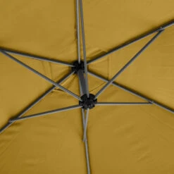 Parasol Décentré Rond Manoa Jaune Moutarde Hespéride -Accueil Décoration Boutique parasol decentre rond manoa jaune moutarde hesperide 2