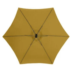 Parasol Décentré Rond Manoa Jaune Moutarde Hespéride -Accueil Décoration Boutique parasol decentre rond manoa jaune moutarde hesperide 4