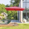 Parasol Droit Carré 2,5x2,5m Soya Grenade Hespéride -Accueil Décoration Boutique parasol droit carre 25x25m soya grenade hesperide