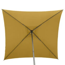 Parasol Droit Carré 2,5x2,5m Soya Jaune Moutarde Hespéride -Accueil Décoration Boutique parasol droit carre 25x25m soya jaune moutarde hesperide 3