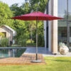 Parasol Droit Rond 2,7m Soya Bordeaux Hespéride -Accueil Décoration Boutique parasol droit rond 27m soya bordeaux hesperide