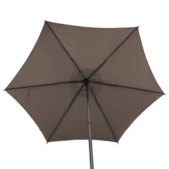 Parasol Droit Rond 2,7m Soya Taupe Hespéride -Accueil Décoration Boutique parasol droit rond 27m soya taupe hesperide 4