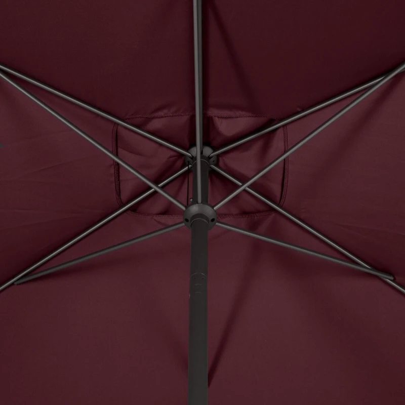 Parasol Mat Central 2x3 M Loompa Bordeaux Hespéride 8 Parasol Mat Central 2x3 M Loompa Bordeaux Hespéride – Image 6