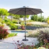 Parasol Mat Central Rond 3m Loompa Ardoise Hespéride -Accueil Décoration Boutique parasol mat central rond 3 loompa ardoise hesperide