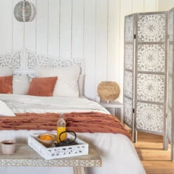 Paravent En Bois Etnik Ajouré Atmosphera -Accueil Décoration Boutique paravent en bois etnik ajoure atmosphera 3