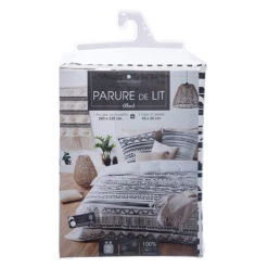 Parure De Lit Ethnik Noir/blanc 240x220 Atmosphera 7 Parure De Lit Ethnik Noir/blanc 240x220 Atmosphera -Accueil Décoration Boutique parure de lit ethnik noirblanc 240x220 atmosphera 2