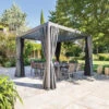 Pergola Carrée 3,6x3,6m Evora Graphite Hespéride -Accueil Décoration Boutique pergola carree 36x36m evora graphite hesperide