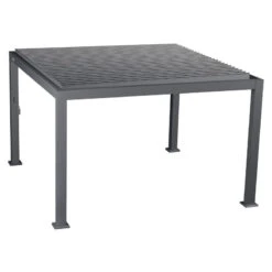 Pergola Carrée 3,6x3,6m Evora Graphite Hespéride -Accueil Décoration Boutique pergola carree 36x36m evora graphite hesperide 2