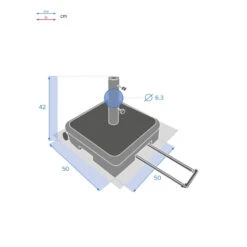 Pied De Parasol Valise à Roulettes Lostano 40kg Hespéride -Accueil Décoration Boutique pied de parasol valise roulettes lostano 40kg hesperide 5