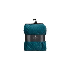 Plaid Géant 180x230 Fourrure Bleu Canard Atmosphera -Accueil Décoration Boutique plaid geant 180x230 fourrure bleu canard atmosphera 2