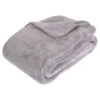 ATMOSPHERA Plaid Grand Modèle Microfibre 180x230 Cm Gris Clair -Accueil Décoration Boutique plaid microfibre gris clair