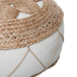 Pouf En Jute Ajouré 43x18 Atmosphera -Accueil Décoration Boutique pouf en jute ajoure 43x18 atmosphera 2