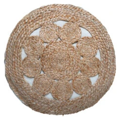 Pouf En Jute Ajouré 43x18 Atmosphera -Accueil Décoration Boutique pouf en jute ajoure 43x18 atmosphera 4