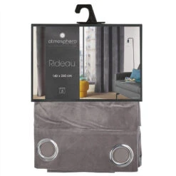 Rideau Gris Foncé Lilou 140x260 Atmosphera -Accueil Décoration Boutique rideau gris fonce lilou 140x260 atmosphera 3