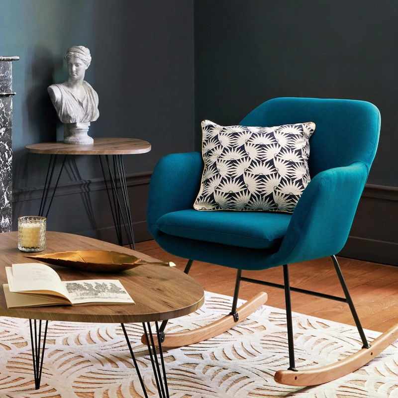 Rocking Chair Pera Bleu Canard Atmosphera 4 Rocking Chair Pera Bleu Canard Atmosphera – Image 2