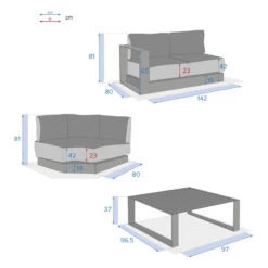 Salon D'angle 5 Places Allure Anthracite / Graphite Hespéride 12 Salon D'angle 5 Places Allure Anthracite / Graphite Hespéride -Accueil Décoration Boutique salon d angle 5 places allure anthracite graphite hesperide 3