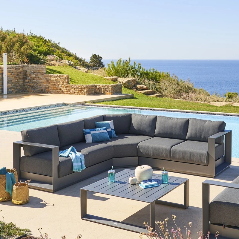 Salon D'angle 5 Places Allure Anthracite / Graphite Hespéride 3 Salon D'angle 5 Places Allure Anthracite / Graphite Hespéride