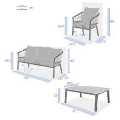 Salon De Jardin Oriengo 5 Places Taupe/blanc Hespéride -Accueil Décoration Boutique salon de jardin oriengo 5 places taupe blanc hesperide 9