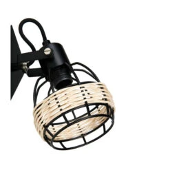 Spot Cyrus En Métal Et Rotin Ostaria -Accueil Décoration Boutique spot cyrus en metal et rotin ostaria 2