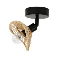 Spot Ozana En Métal Et Corde Ostaria -Accueil Décoration Boutique spot ozana en metal et corde ostaria 3