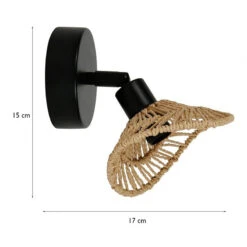 Spot Ozana En Métal Et Corde Ostaria -Accueil Décoration Boutique spot ozana en metal et corde ostaria 4