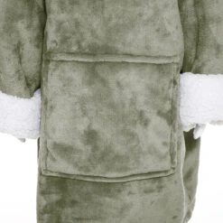 Sweat Plaid à Capuche Dino Vert Enfant Atmosphera -Accueil Décoration Boutique sweat plaid a capuche dino vert enfant atmosphera 1 2